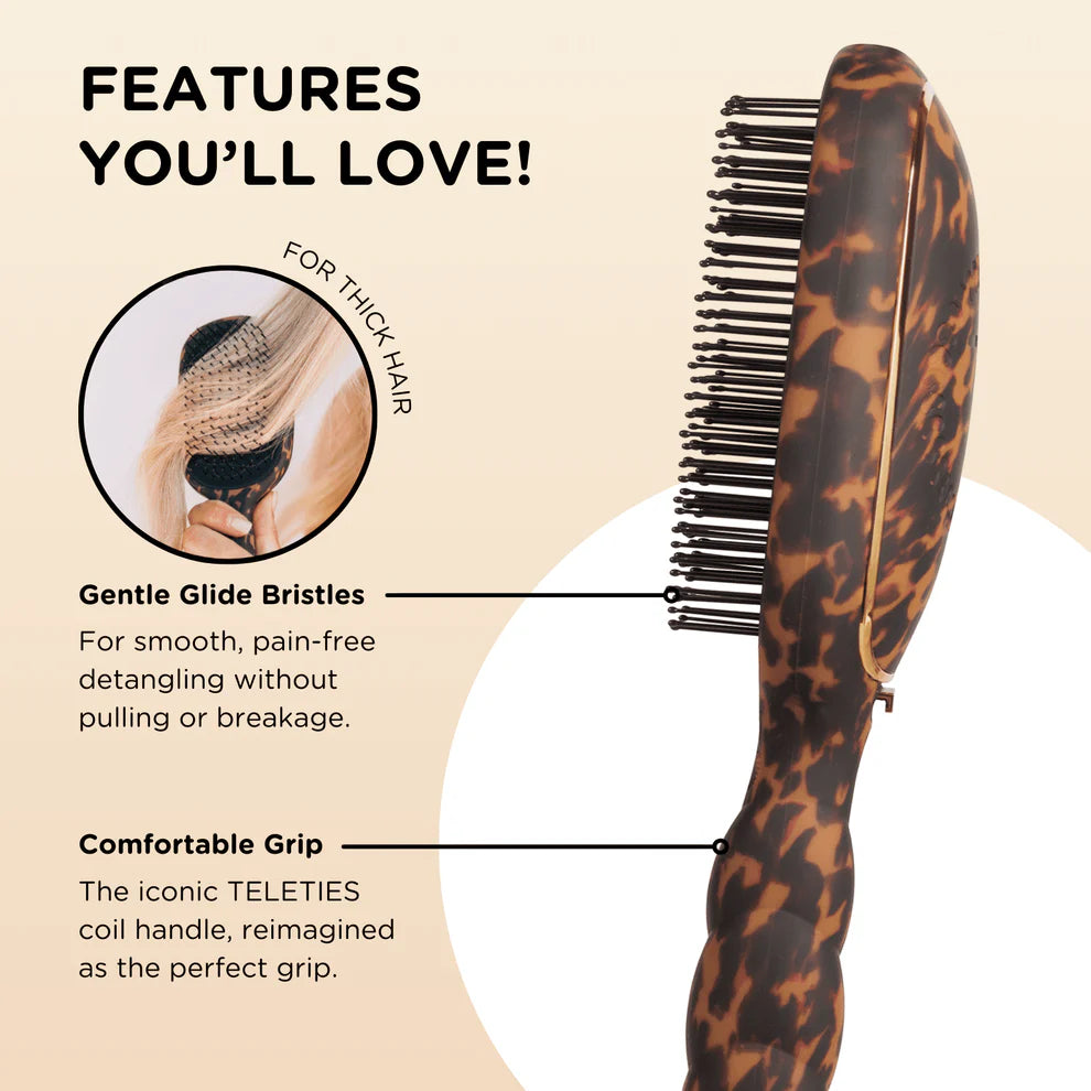Detangler Hair Brush for Thick Hair – Tortoise