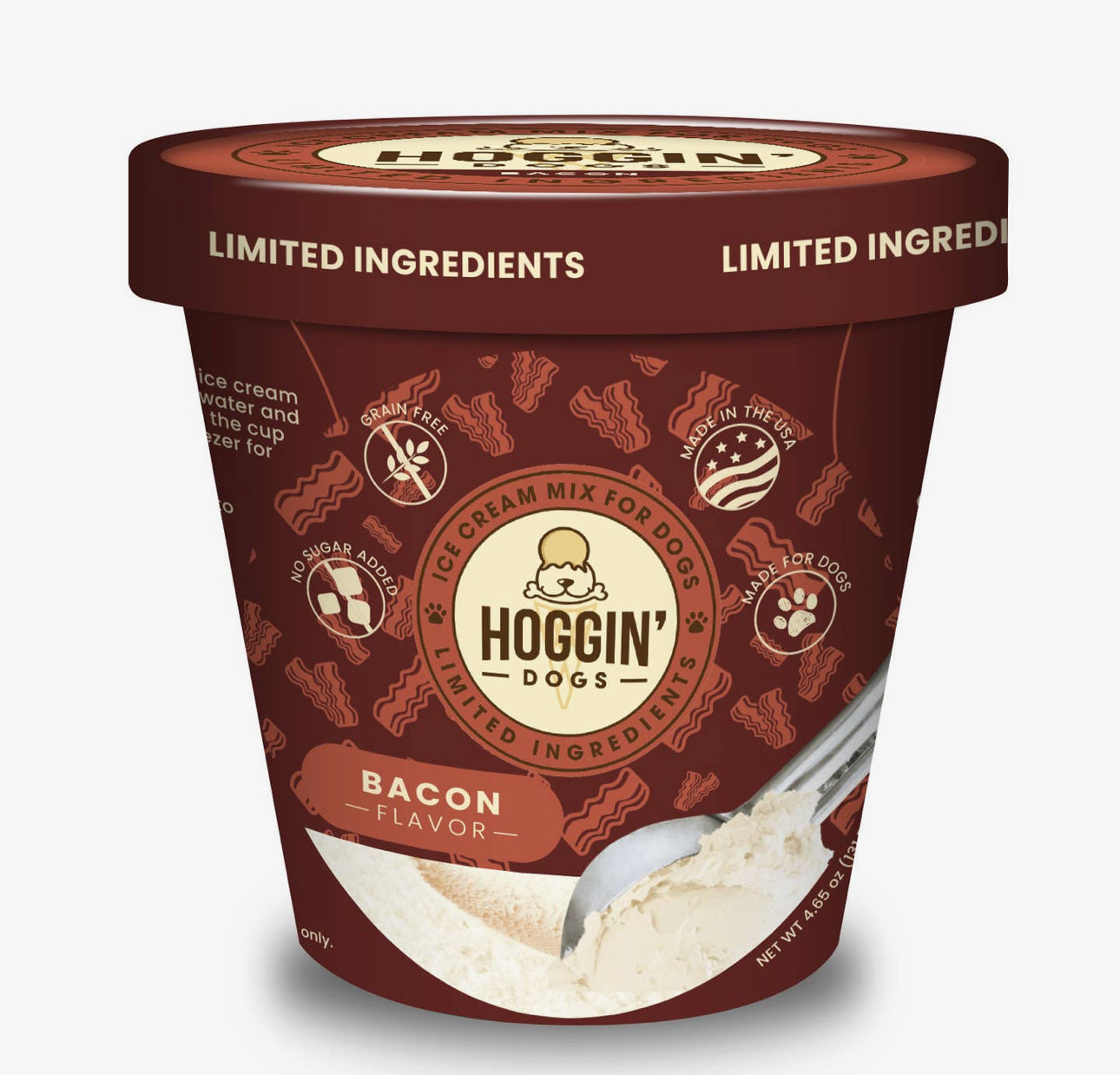 Hoggin' Dogs No Sugar Added Ice Cream Mix For Dogs - Bacon
