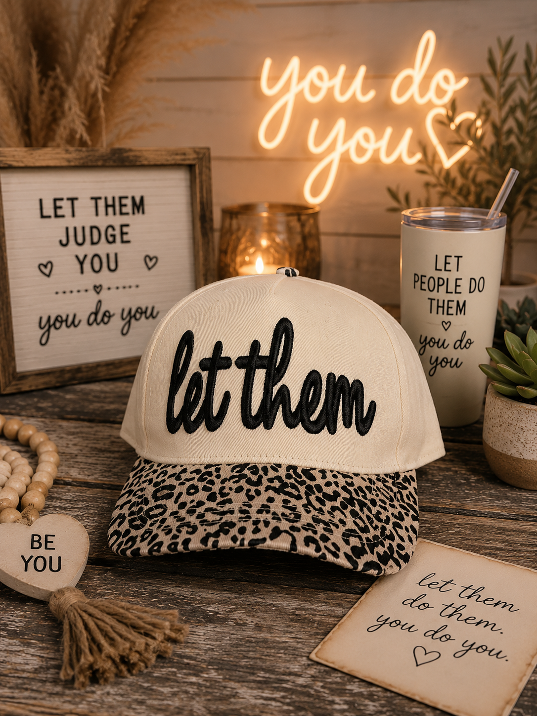 Leopard Let Them Puff Hat