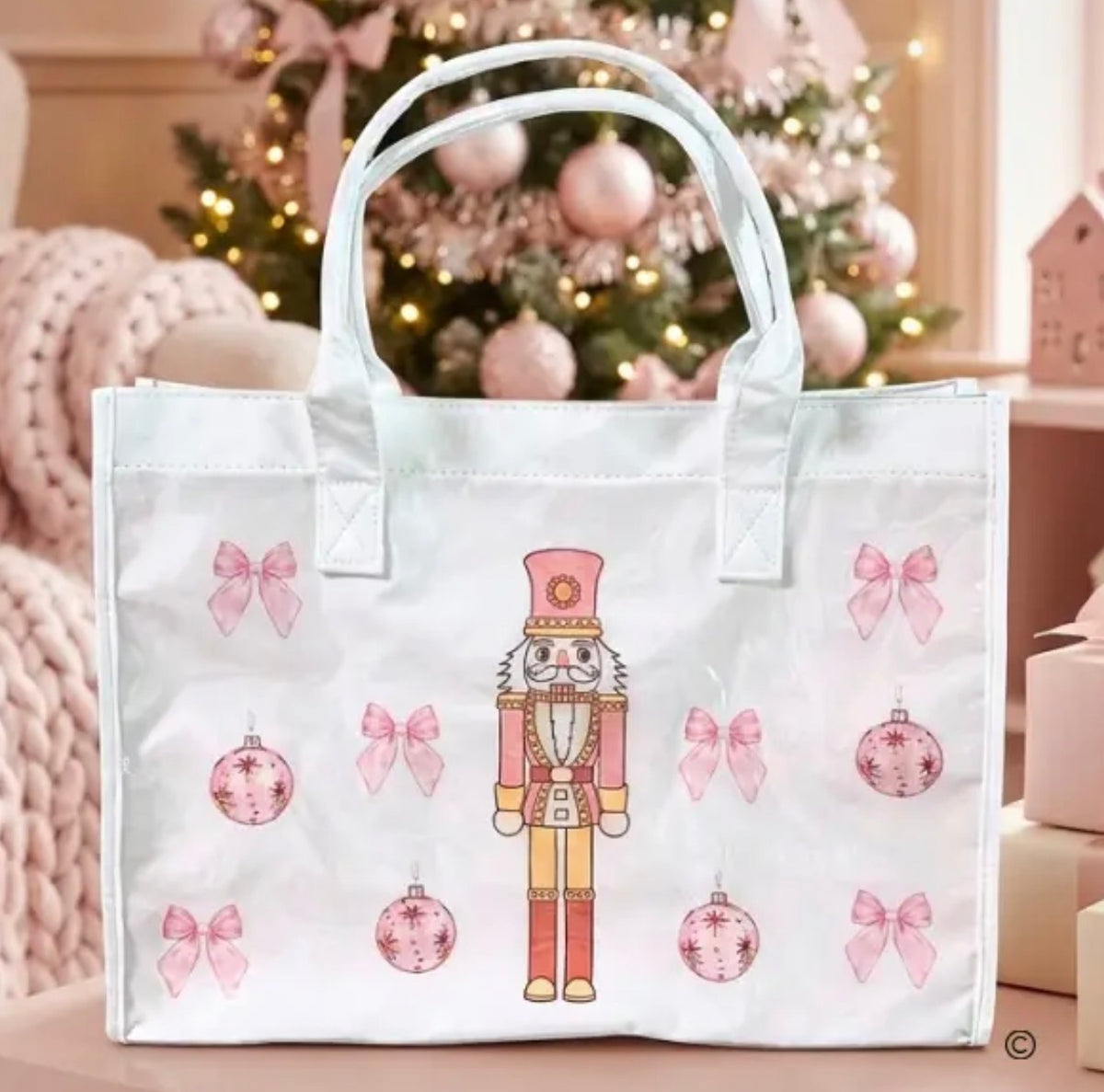 Plum Adorable Nutcracker Vinyl Tote Bag