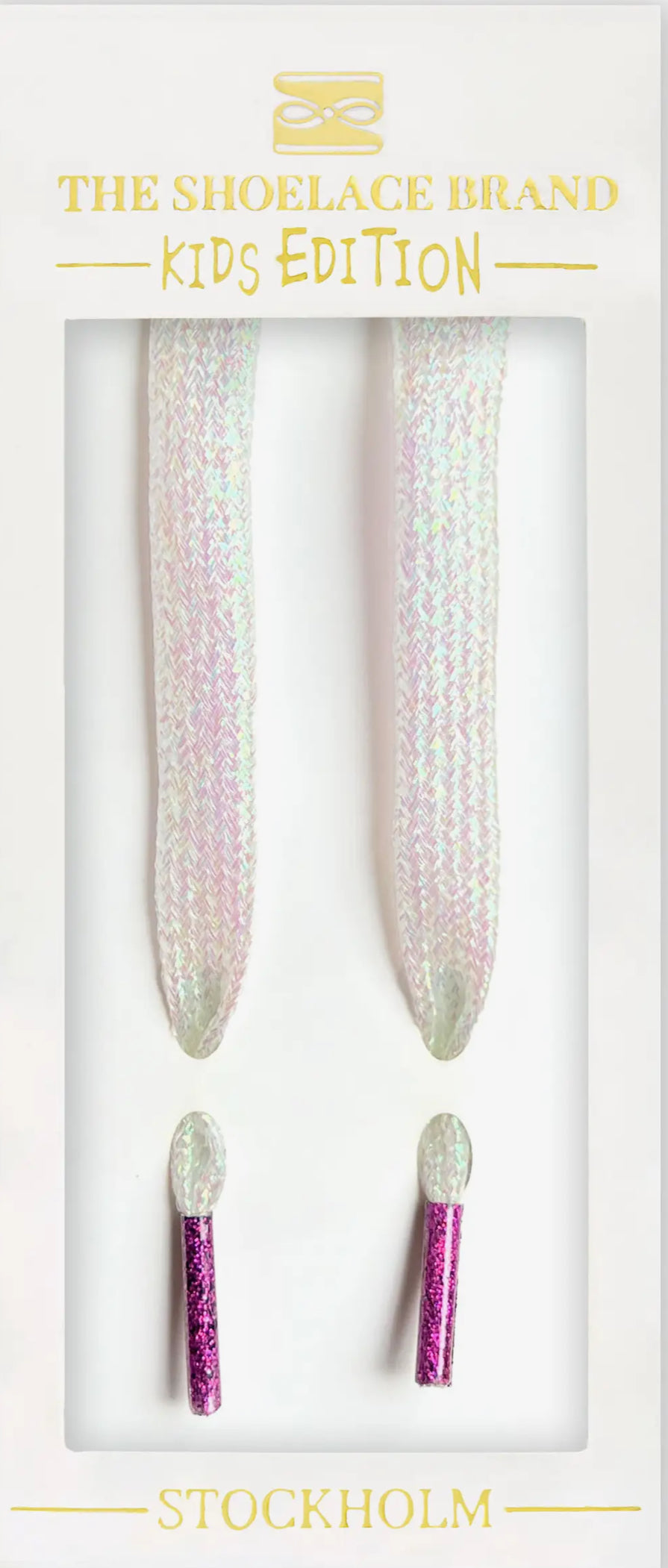 Kids Glitter White – Sparkly White with Pink Details
