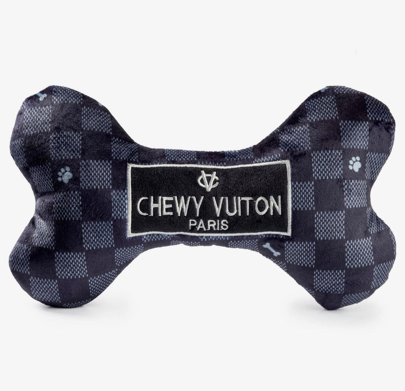 Black Checker Chewy Vuiton Bone