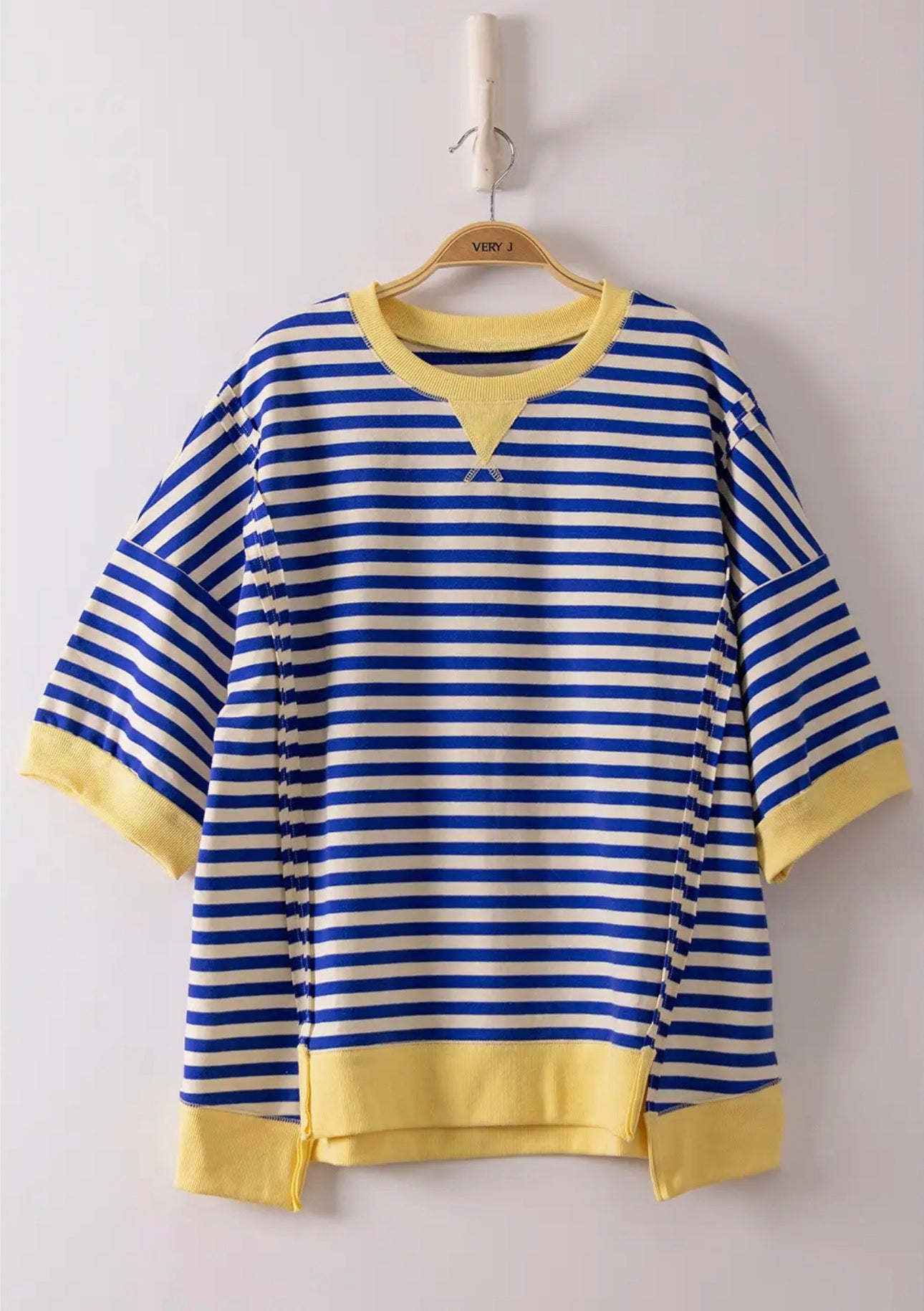 Oversized Stripe Casual Knit Top