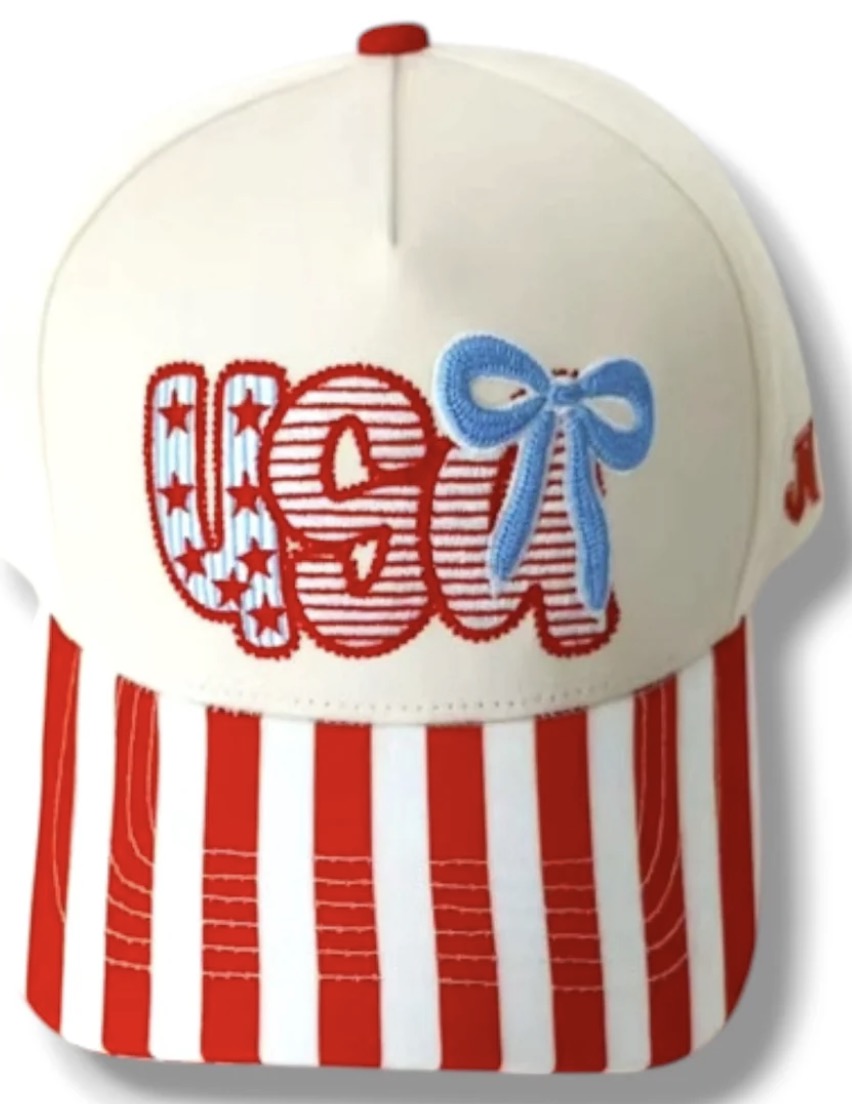 USA Bow Stripe Hat