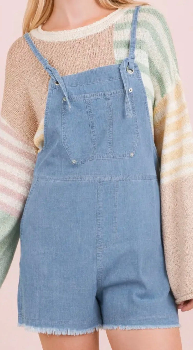 Blue Jean Denim Romper