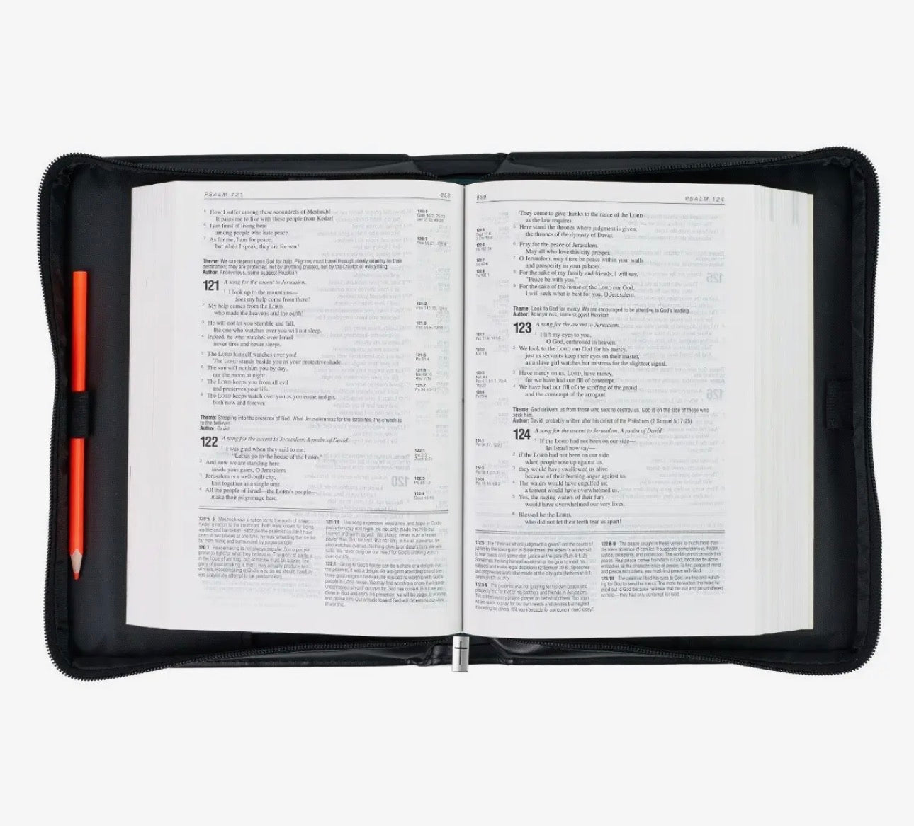 Black/Gray Bible Cover Be Strong Josh. 1:9
