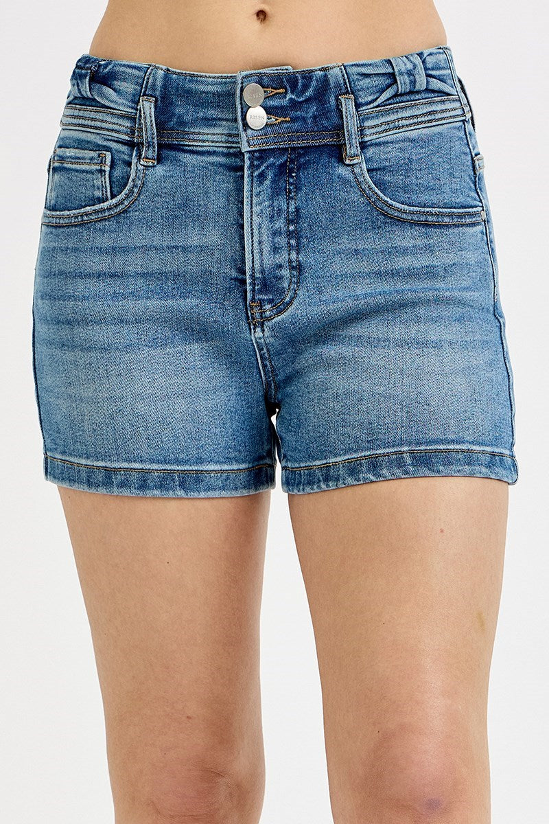 TUMMY CONTROL HIGH RISE BOW DETAILED SHORTS