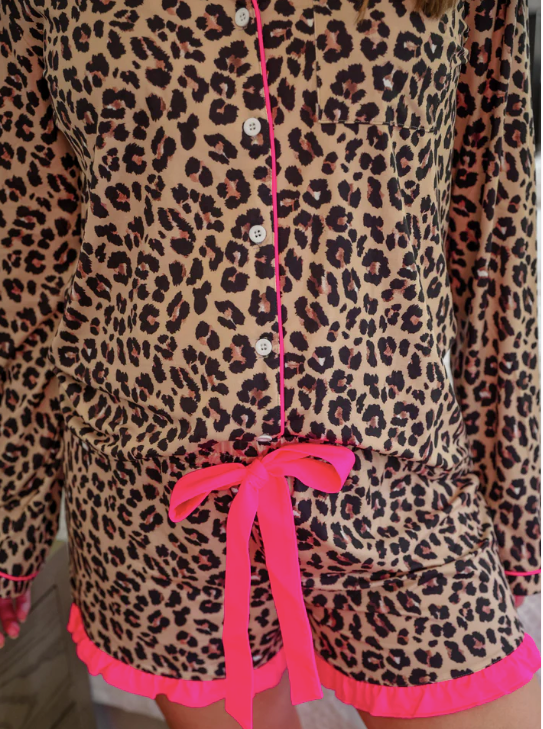 Prima Donna Leopard Ruffle Pajama Set