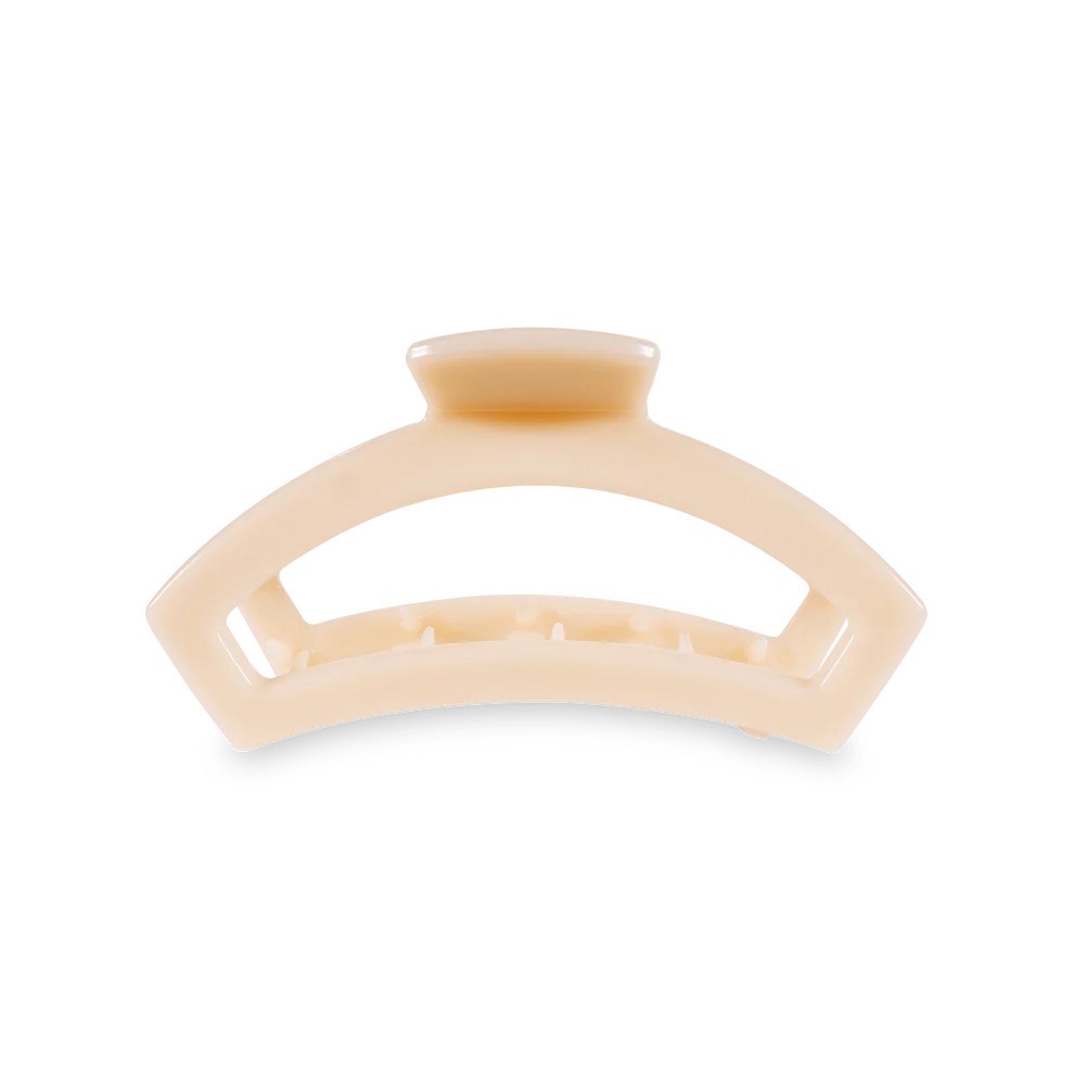 Open Almond Beige Small Claw Clip
