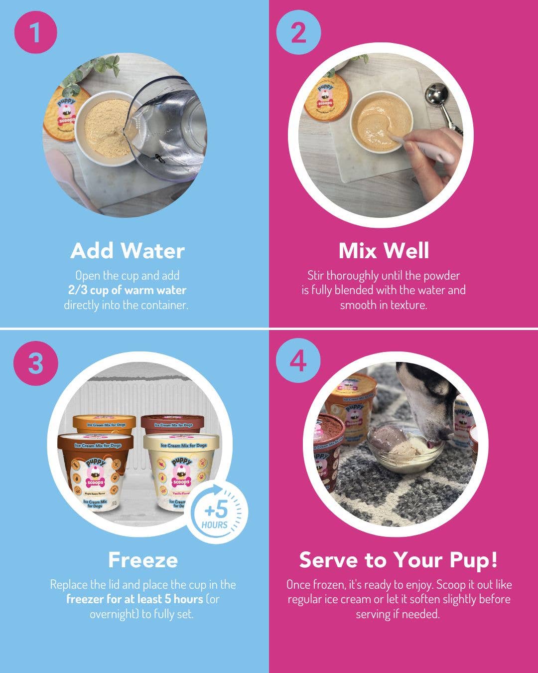 Puppy Ice Cream Mix for Dogs: Maple Bacon
