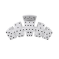 Medium White Polka Dot Party Claw Clip