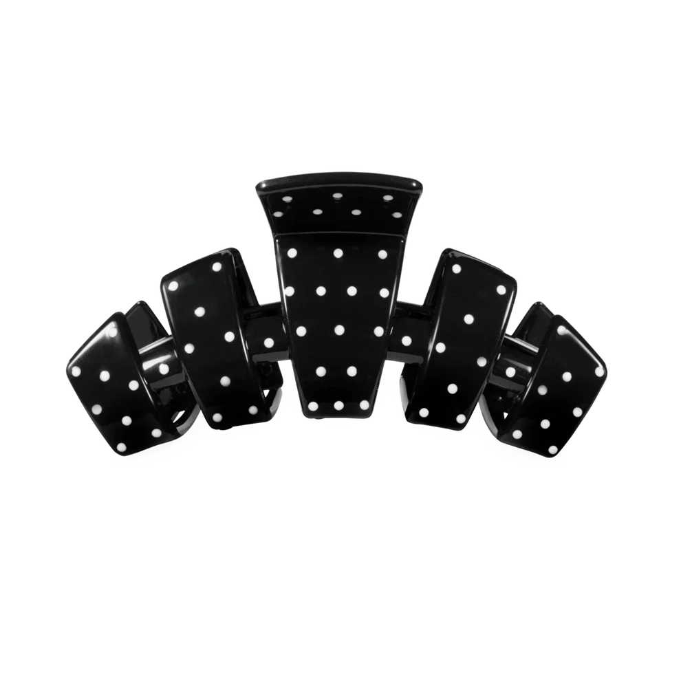 Medium Black Polka Dot Party Claw Clip