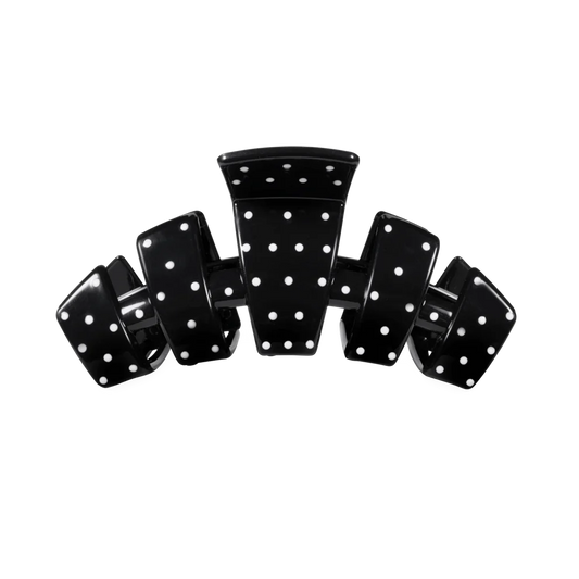 Medium Black Polka Dot Party Claw Clip