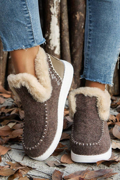 Suede Plush Casual Boots  US10 (CN42)