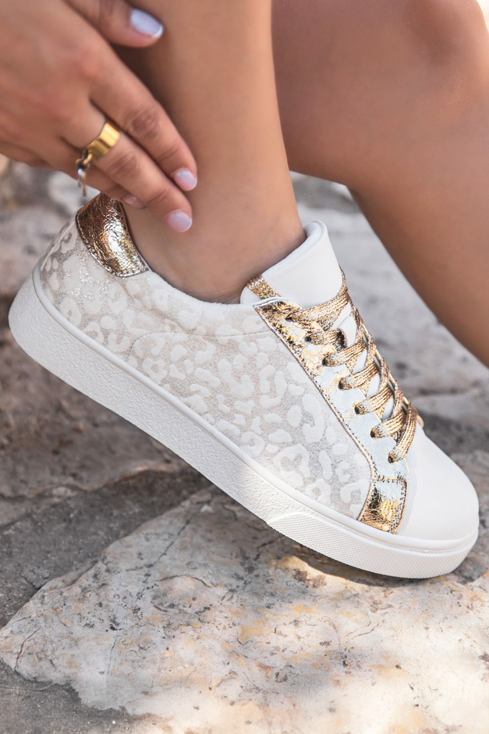 Leopard Print Glitter Shoes: ((US 8)39