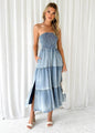 Off-Shoulder Jean Dress: M