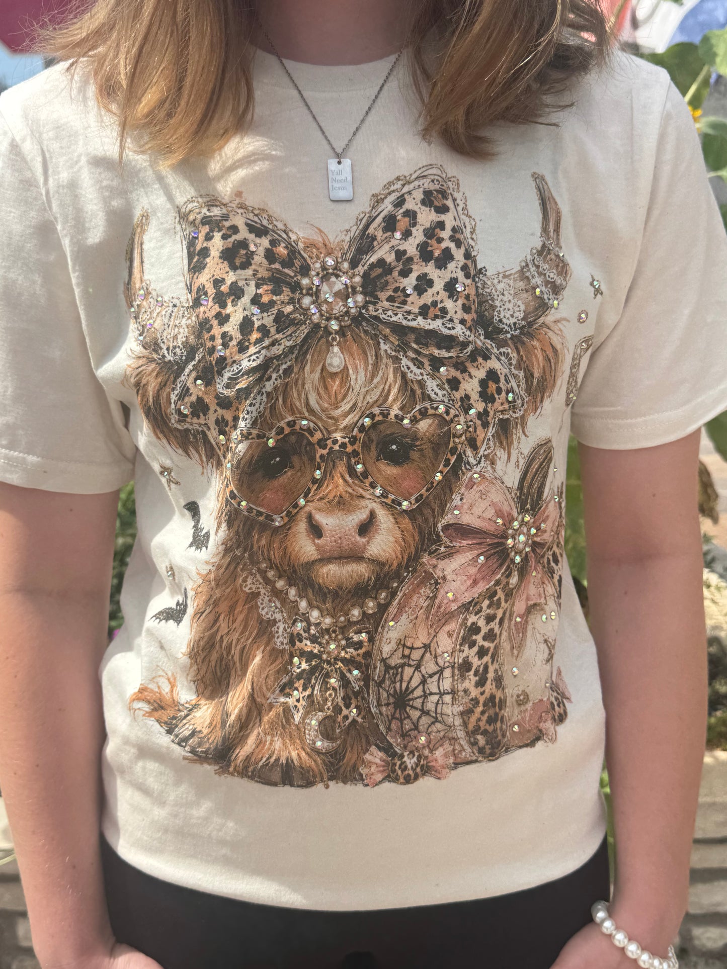 Halloween Leopard Print Cow T-shirt