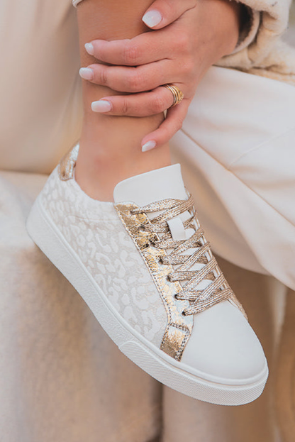 Leopard Print Glitter Shoes: ((US 6)37