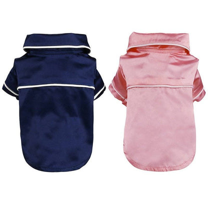 Luxury  Silk Pajamas: Navy Blue / XS