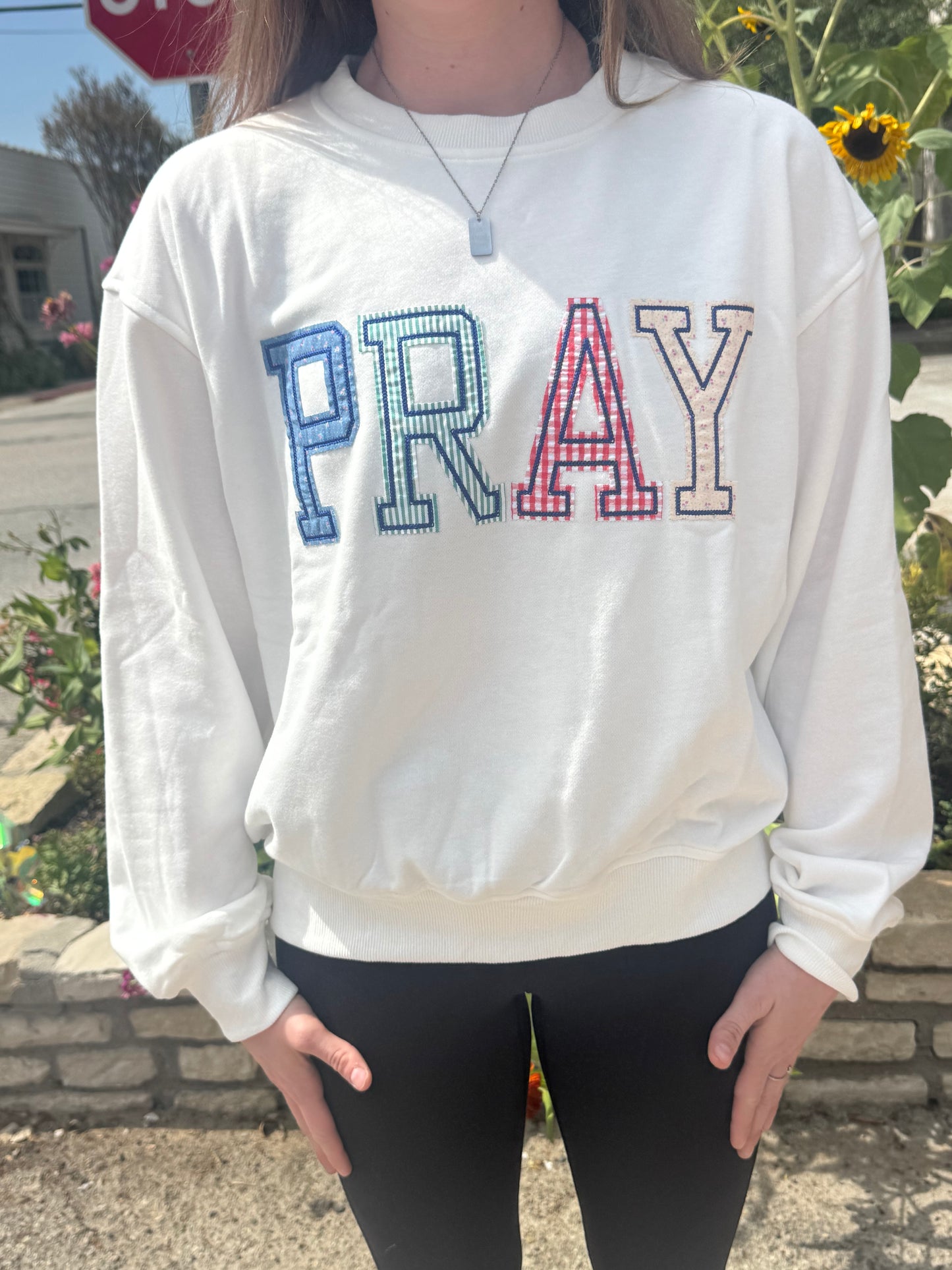 Long Sleeve Pray Patchwork