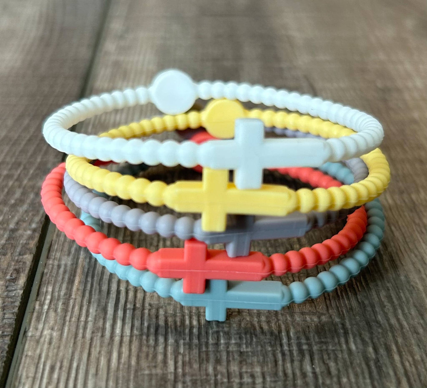 Pastel cross bracelet