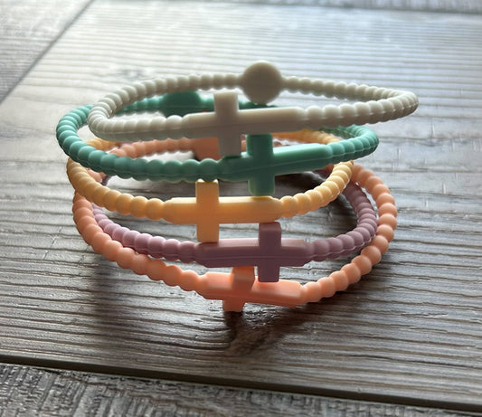 Pastel cross bracelet