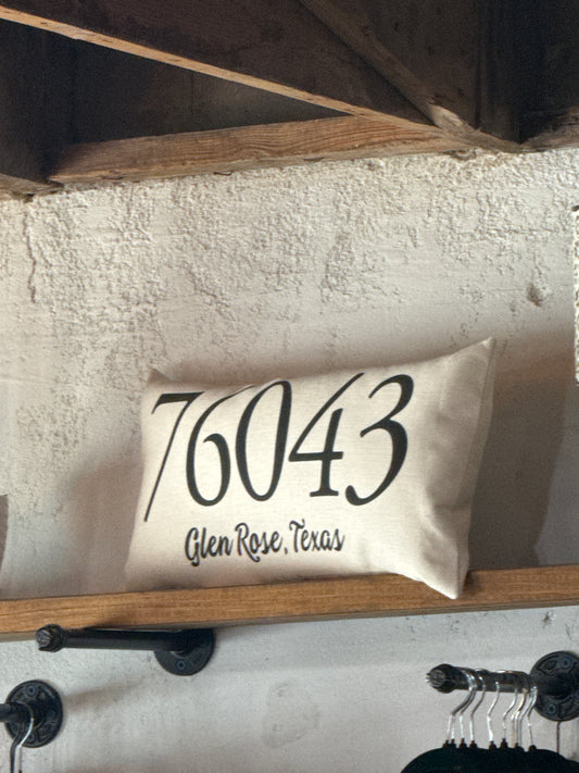 Zip Code Pillow