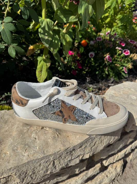 Haber SIlver Beige Tennis Shoe