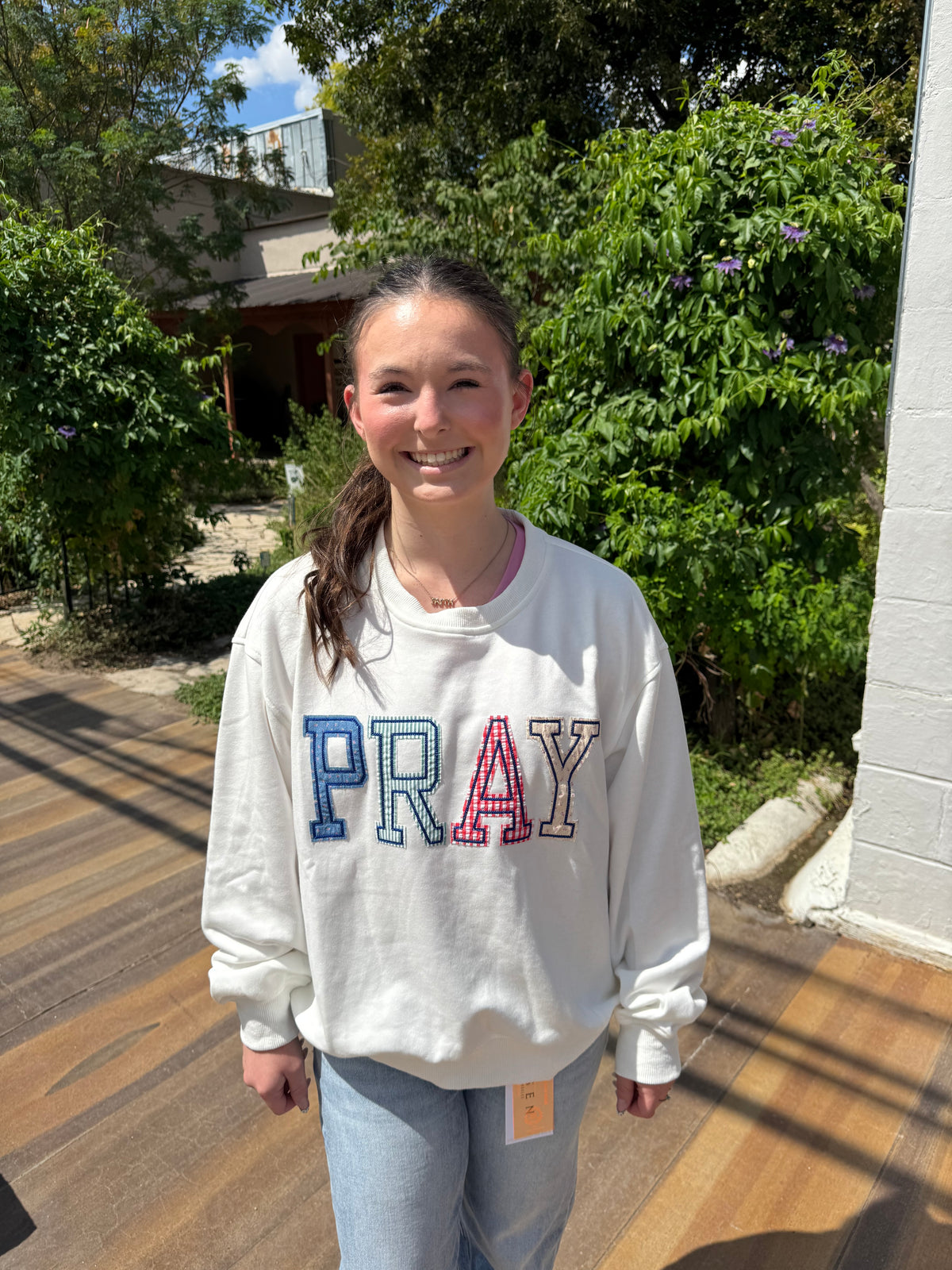 Long Sleeve Pray Patchwork
