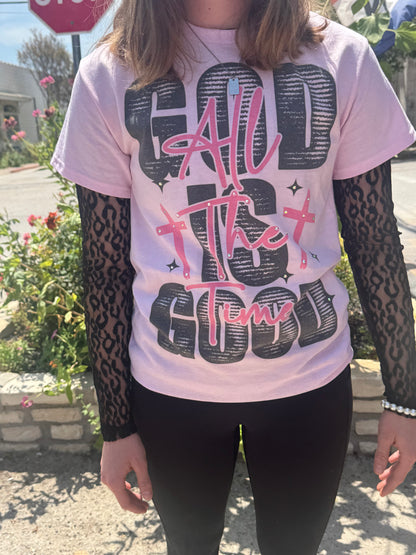 Black Mesh Leopard Top