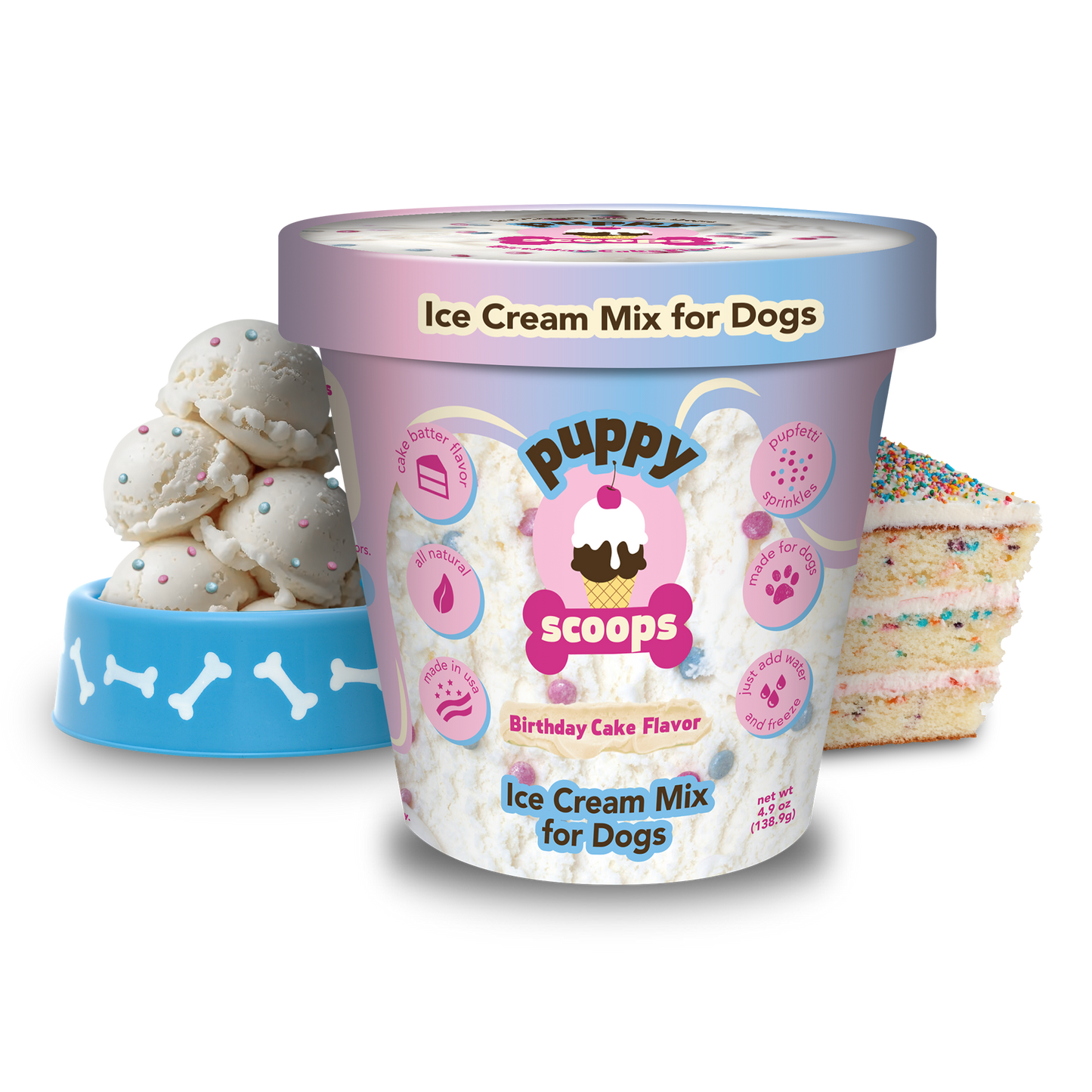 Puppy Ice Cream Mix for Dogs: Maple Bacon