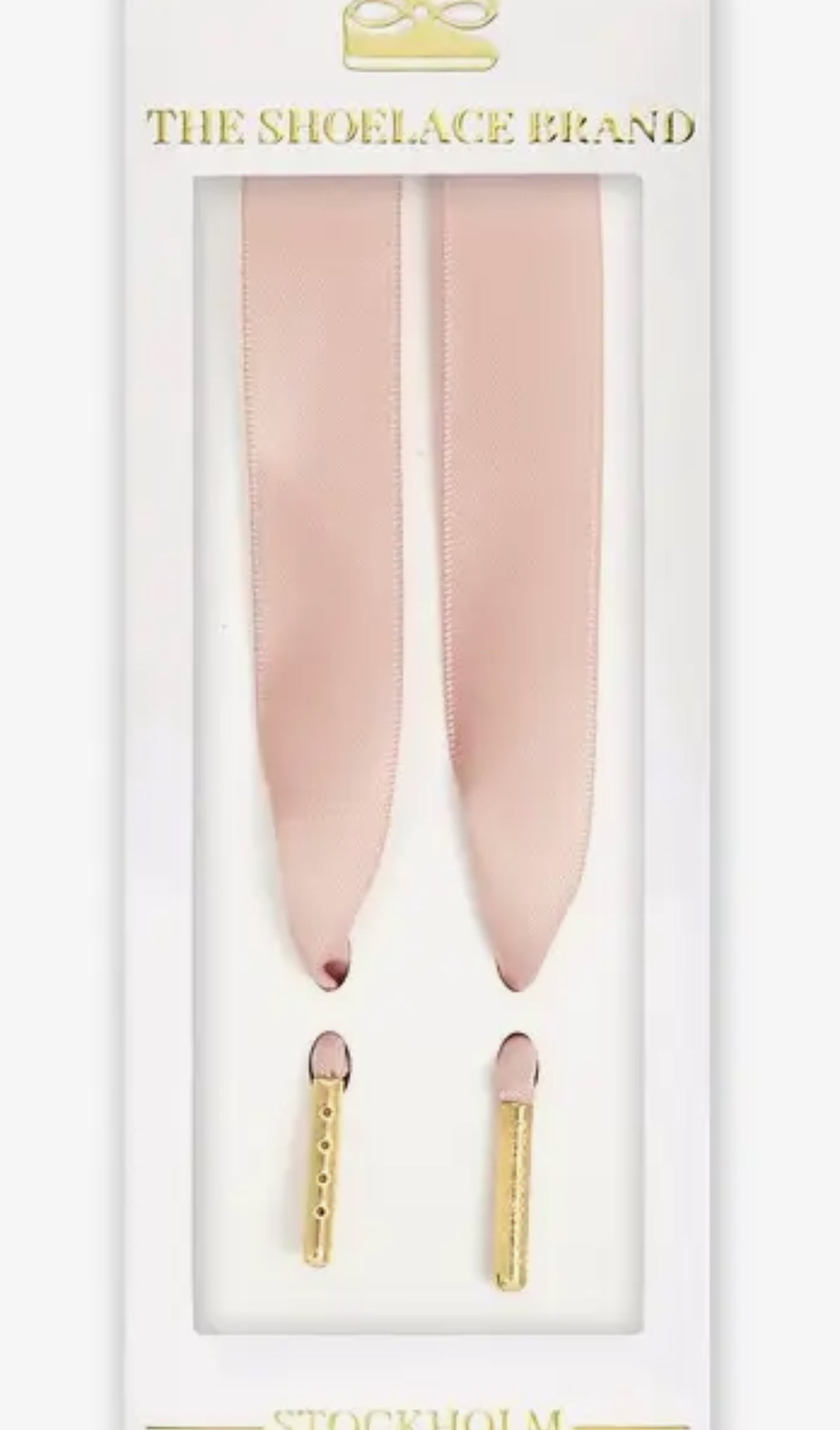 Dusty Pink – Satin Shoelaces with Gold Tips