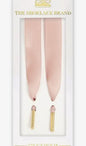 Dusty Pink – Satin Shoelaces with Gold Tips