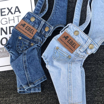 Denim Jumpsuit for Small Pets: Light Blue / L