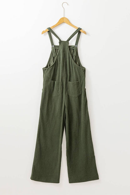 Corduroy Wide Leg Loose Fit Overall Green / Missy / S