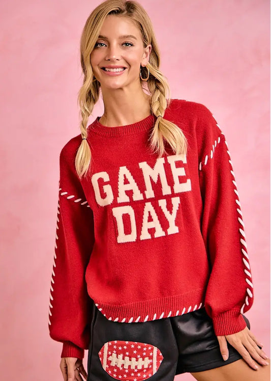 Gameday Sweatshirt with Stitch Detail