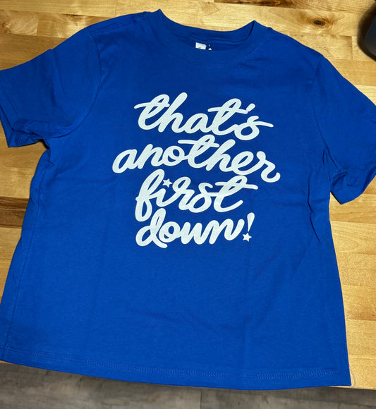 Blue - That's another first down tee