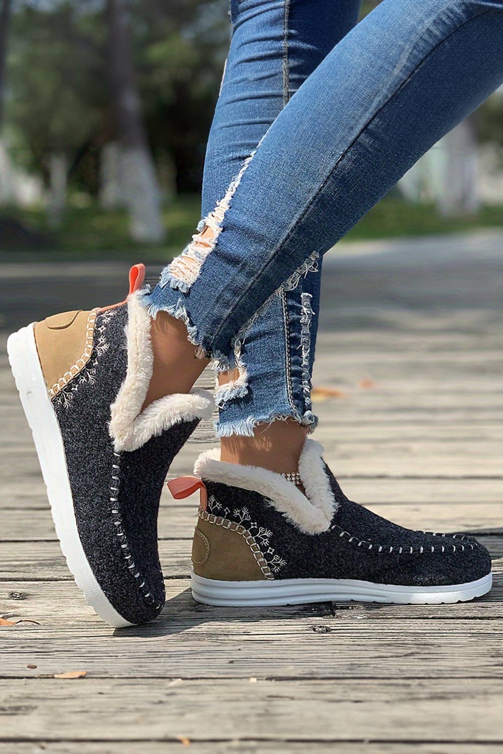 Suede Plush Casual Boots  US8 (CN39)