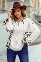 Leopard Zip Up Hoodie:   L