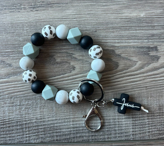Wristlet Keychain: Black