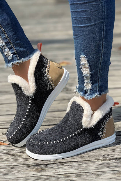 Suede Plush Casual Boots  US8.5 (CN40)