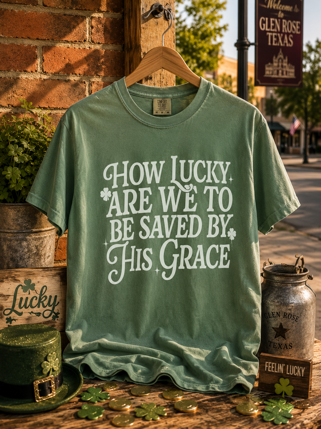 How Lucky Are We to be Saved By His Grace tshirt