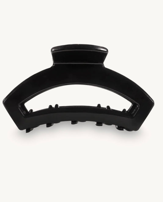 Open Jet Black Large Claw Clip