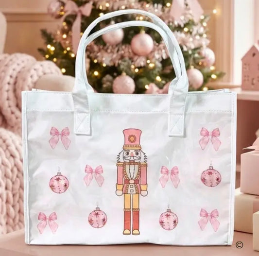 Plum Adorable Nutcracker Vinyl Tote Bag