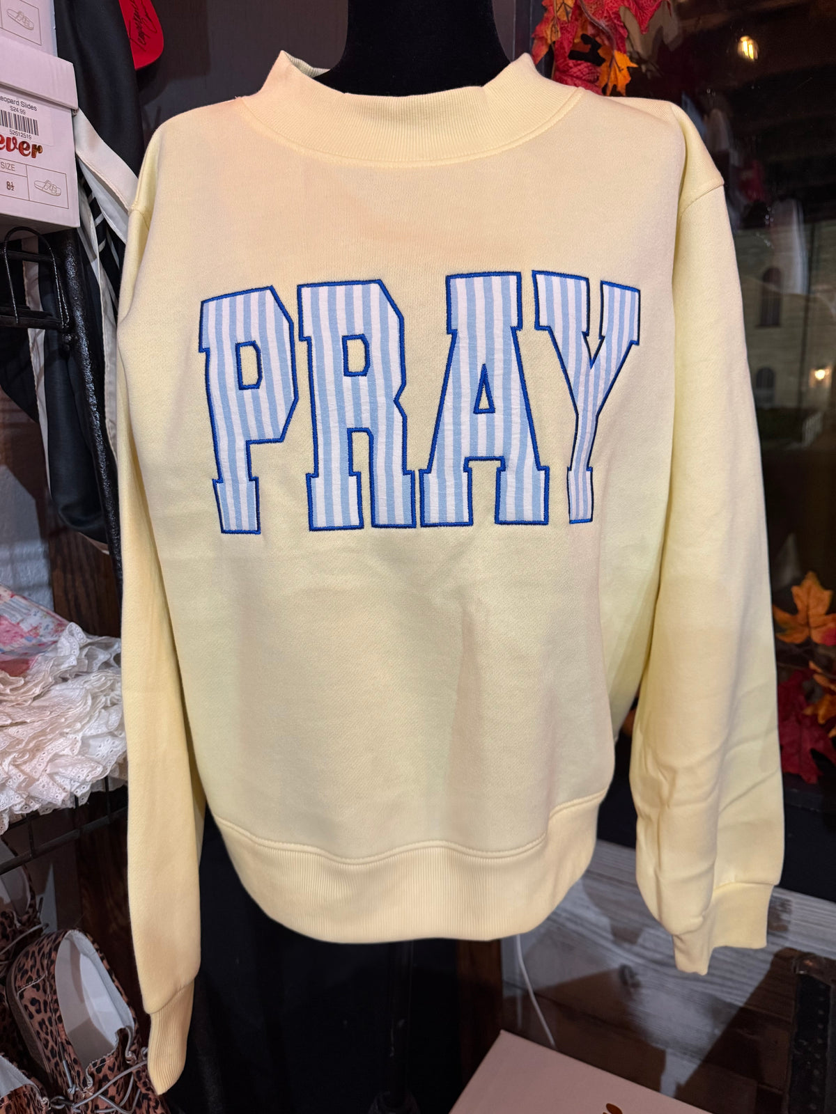 Pray Embroidered Sweatshirt