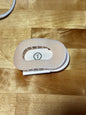 Medium Round Flat Clip Almond Beige