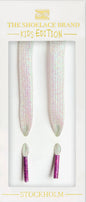 Kids Glitter White – Sparkly White with Pink Details
