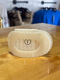 Large Round Flat Clip coconut white