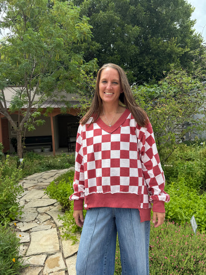 Washed Dark Red sweatshirt