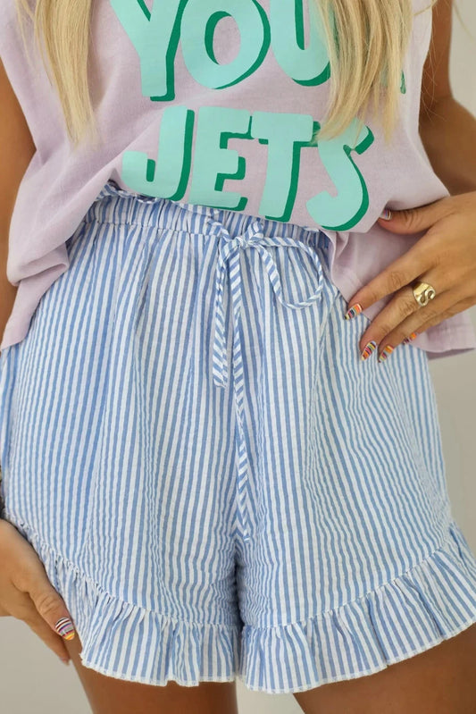 Seaside Seersucker Ruffle Short